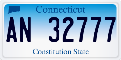 CT license plate AN32777