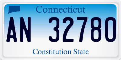 CT license plate AN32780