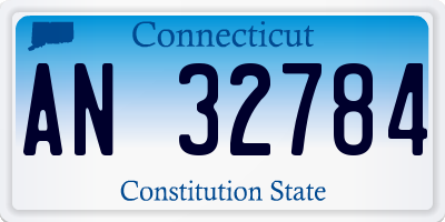 CT license plate AN32784