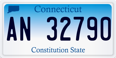 CT license plate AN32790
