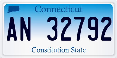 CT license plate AN32792