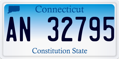 CT license plate AN32795