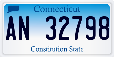 CT license plate AN32798