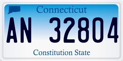 CT license plate AN32804