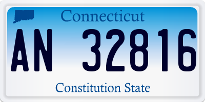 CT license plate AN32816