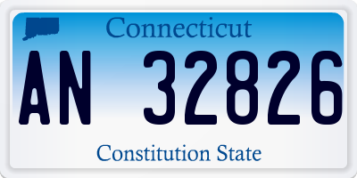 CT license plate AN32826