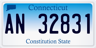 CT license plate AN32831
