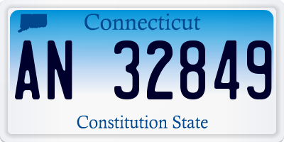 CT license plate AN32849