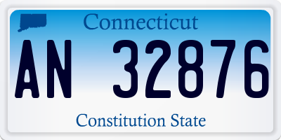 CT license plate AN32876