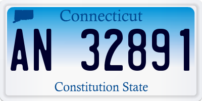 CT license plate AN32891