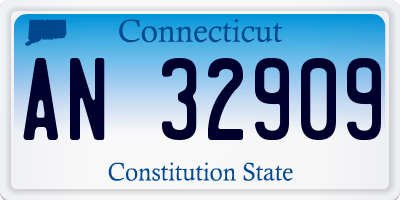 CT license plate AN32909