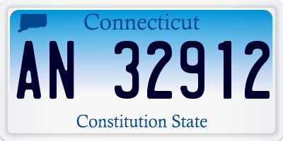 CT license plate AN32912