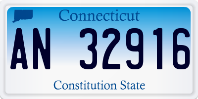 CT license plate AN32916