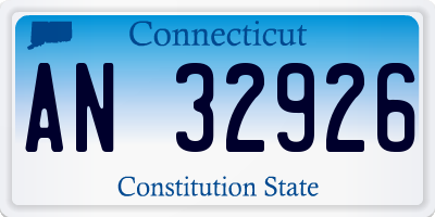 CT license plate AN32926