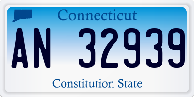 CT license plate AN32939