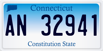 CT license plate AN32941