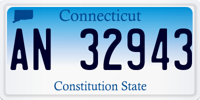 CT license plate AN32943