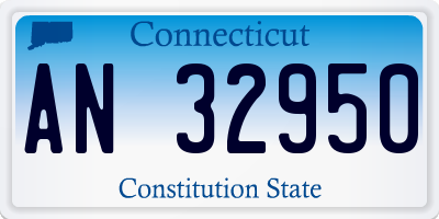 CT license plate AN32950