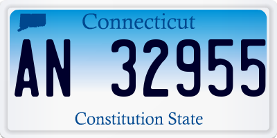CT license plate AN32955