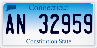 CT license plate AN32959