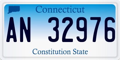 CT license plate AN32976