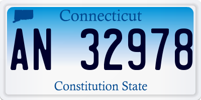 CT license plate AN32978