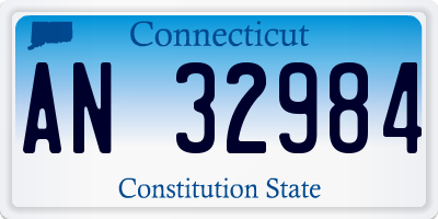 CT license plate AN32984