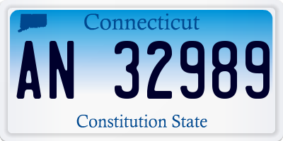 CT license plate AN32989