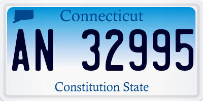 CT license plate AN32995