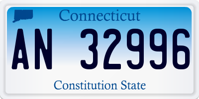 CT license plate AN32996