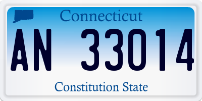 CT license plate AN33014