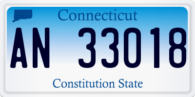 CT license plate AN33018