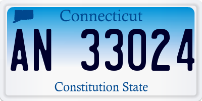 CT license plate AN33024