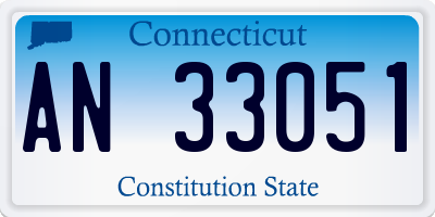 CT license plate AN33051