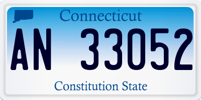 CT license plate AN33052
