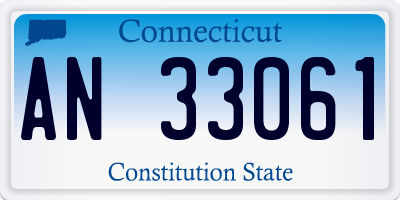 CT license plate AN33061