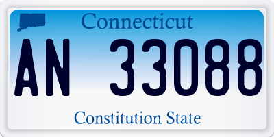 CT license plate AN33088