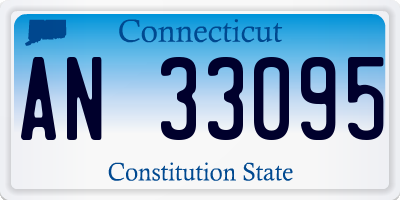 CT license plate AN33095