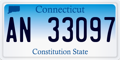 CT license plate AN33097