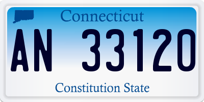 CT license plate AN33120