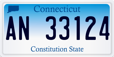 CT license plate AN33124