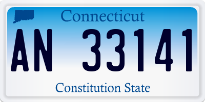 CT license plate AN33141