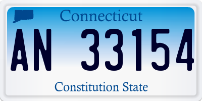 CT license plate AN33154