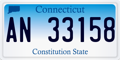 CT license plate AN33158