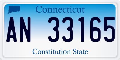 CT license plate AN33165