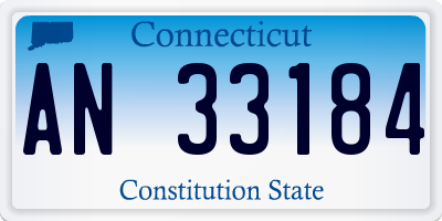 CT license plate AN33184