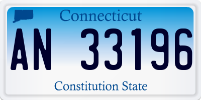 CT license plate AN33196
