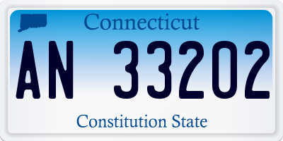 CT license plate AN33202