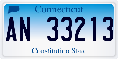 CT license plate AN33213
