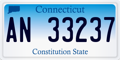 CT license plate AN33237